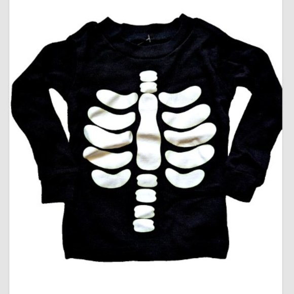 HALLOWEEN Glow In The Dark Baby Boys PJ Costume Pajamas Size 12 Months - Picture 4 of 9